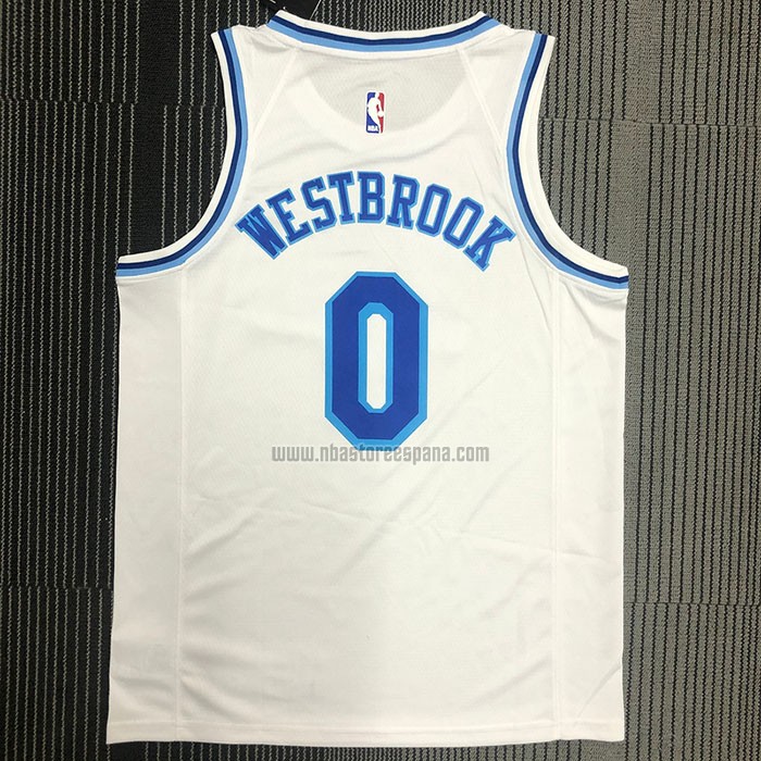Camiseta Los Angeles Lakers Russell Westbrook NO 0 Classic 2019-20 Blanco